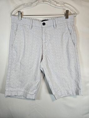 Allen Solly Light Gray Patterned Flat-Front Men's Shorts
